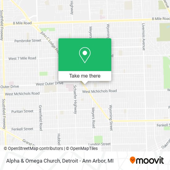 Alpha & Omega Church map