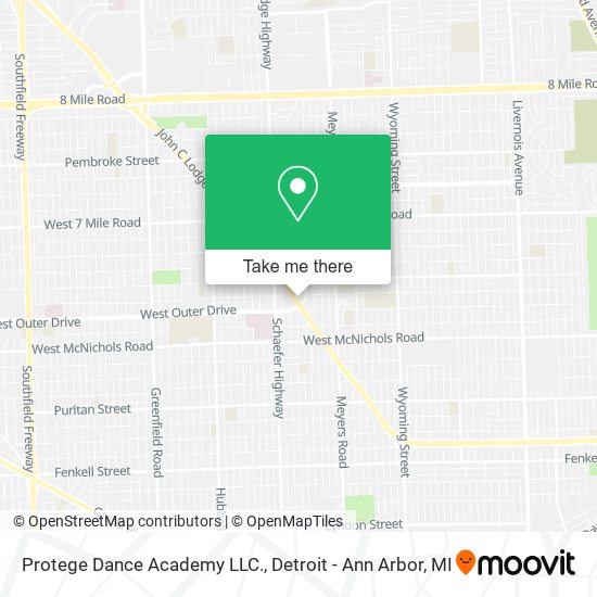 Protege Dance Academy LLC. map