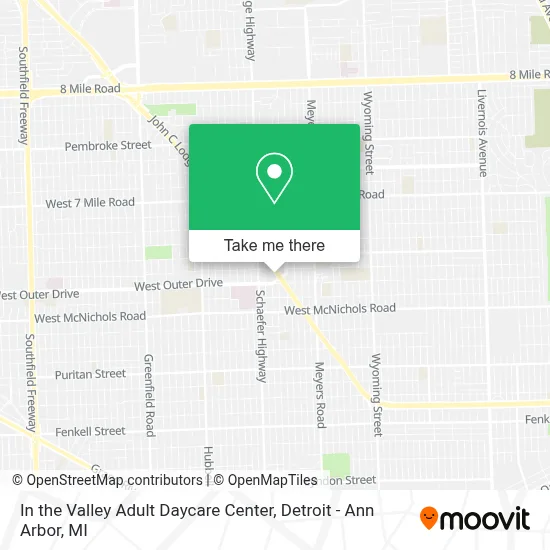 In the Valley Adult Daycare Center map
