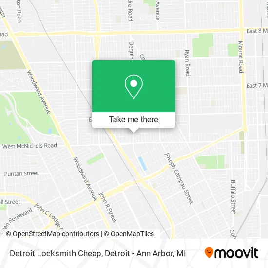 Detroit Locksmith Cheap map