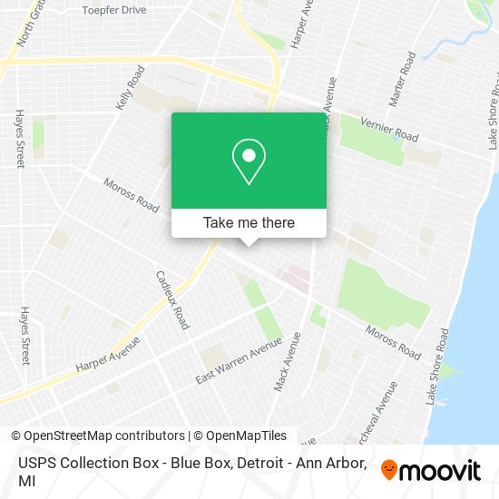 USPS Collection Box - Blue Box map