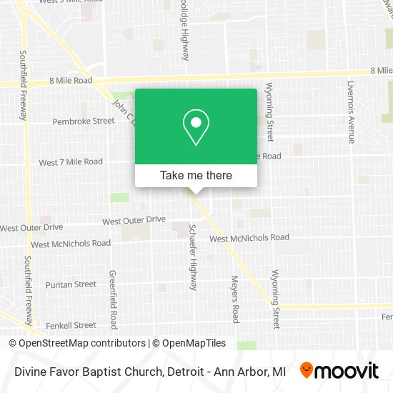 Mapa de Divine Favor Baptist Church