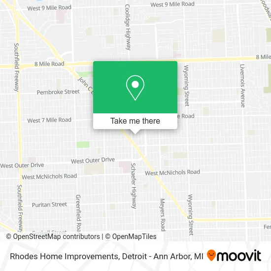 Rhodes Home Improvements map