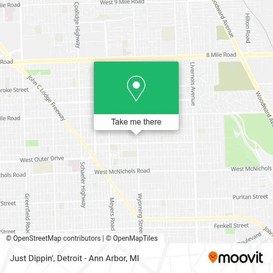 Just Dippin' map