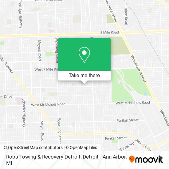 Robs Towing & Recovery Detroit map