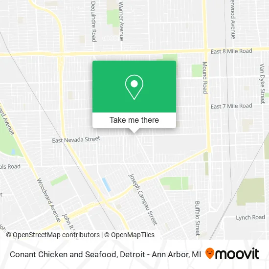 Conant Chicken and Seafood map