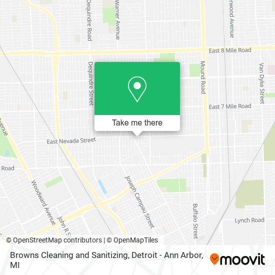 Browns Cleaning and Sanitizing map