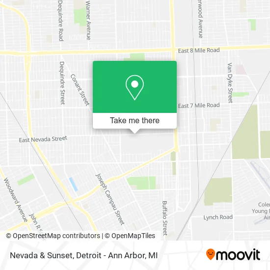 Mapa de Nevada & Sunset
