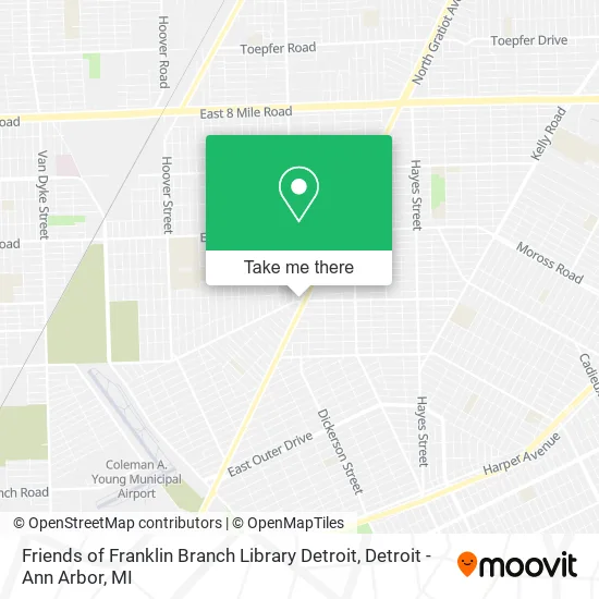 Friends of Franklin Branch Library Detroit map