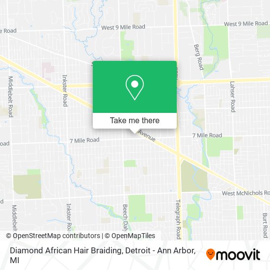 Diamond African Hair Braiding map