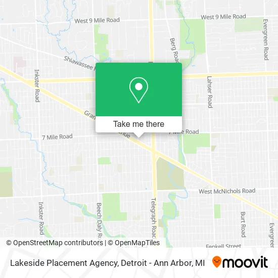 Lakeside Placement Agency map