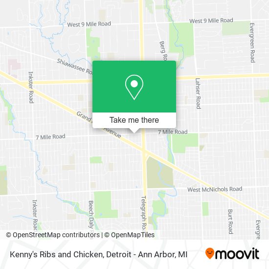 Kenny's Ribs and Chicken map