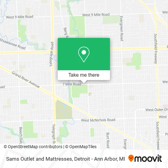 Sams Outlet and Mattresses map