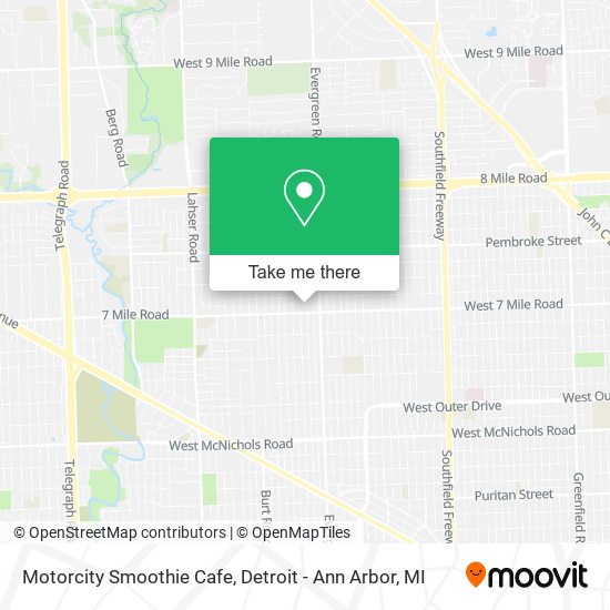 Mapa de Motorcity Smoothie Cafe