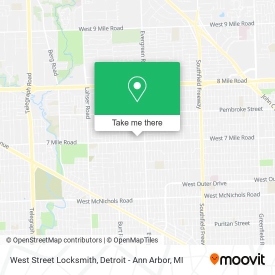 Mapa de West Street Locksmith
