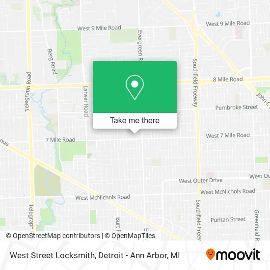 West Street Locksmith map
