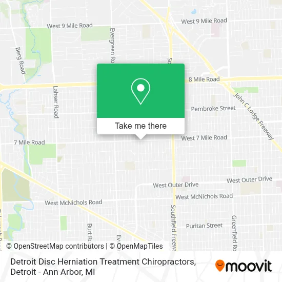 Detroit Disc Herniation Treatment Chiropractors map