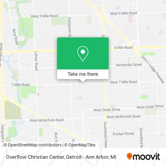 Mapa de Overflow Christian Center