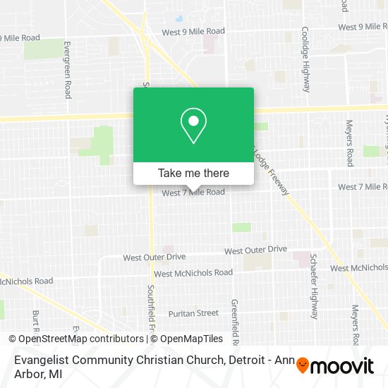 Evangelist Community Christian Church map