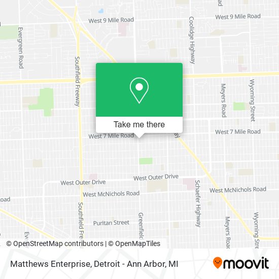 Mapa de Matthews Enterprise