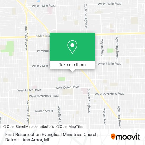 Mapa de First Resurrection Evanglical Ministries Church