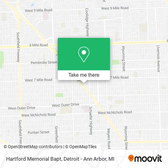 Hartford Memorial Bapt map