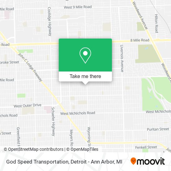 God Speed Transportation map