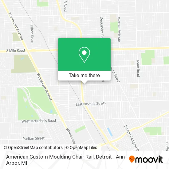 Mapa de American Custom Moulding Chair Rail