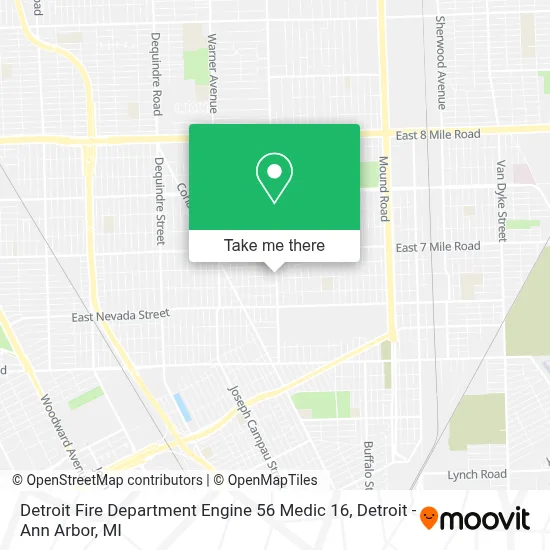 Detroit Fire Department Engine 56 Medic 16 map