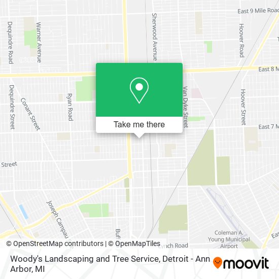 Woody's Landscaping and Tree Service map