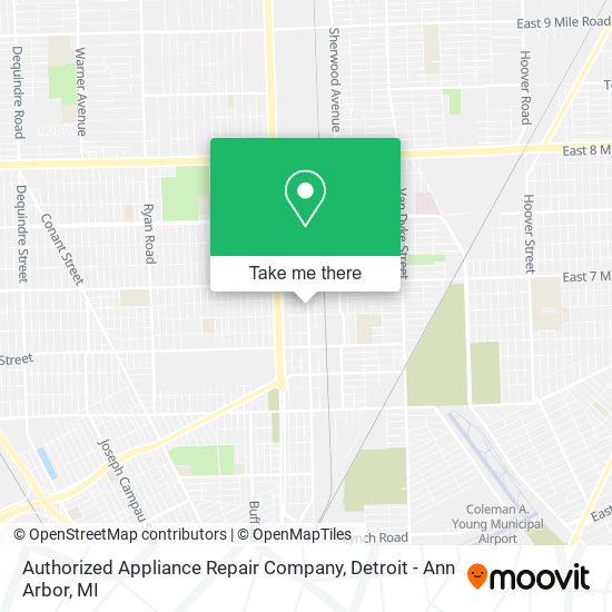 Authorized Appliance Repair Company map