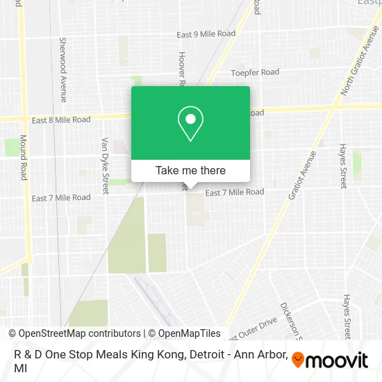 R & D One Stop Meals King Kong map