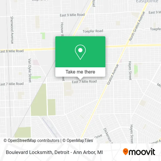 Boulevard Locksmith map