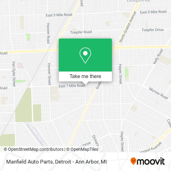Mapa de Manfield Auto Parts