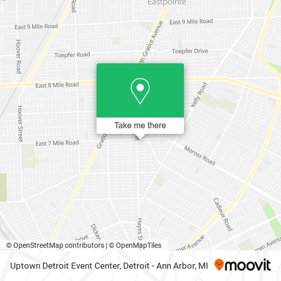 Mapa de Uptown Detroit Event Center