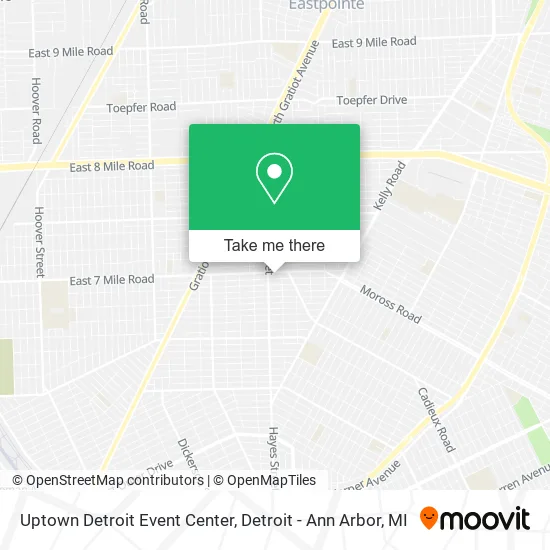 Uptown Detroit Event Center map