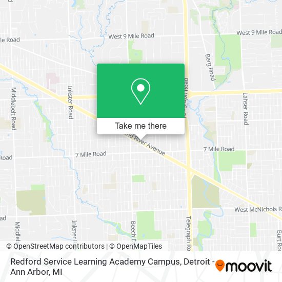 Mapa de Redford Service Learning Academy Campus