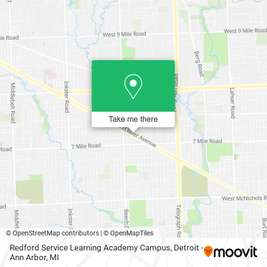 Redford Service Learning Academy Campus map