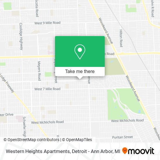 Western Heights Apartments map