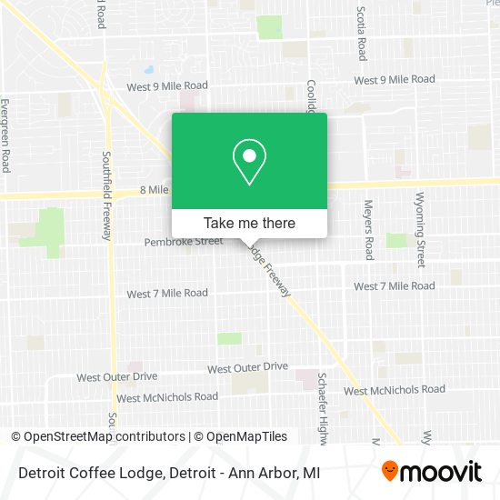 Detroit Coffee Lodge map