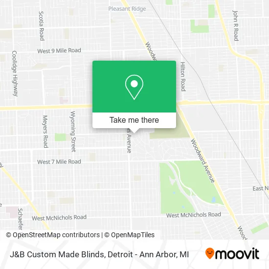 J&B Custom Made Blinds map