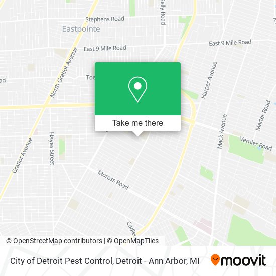 City of Detroit Pest Control map