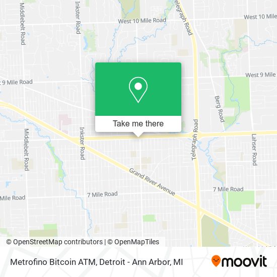 Metrofino Bitcoin ATM map