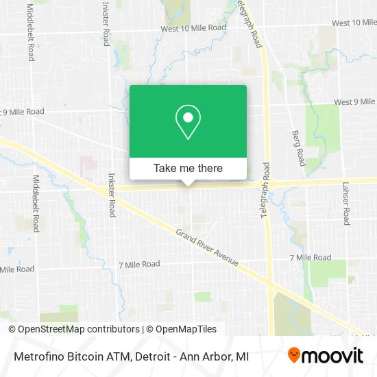 Metrofino Bitcoin ATM map