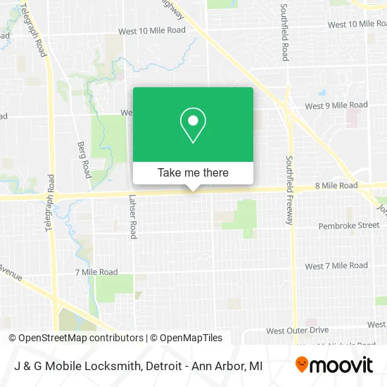 J & G Mobile Locksmith map