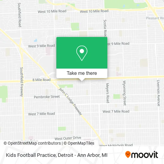 Kids Football Practice map