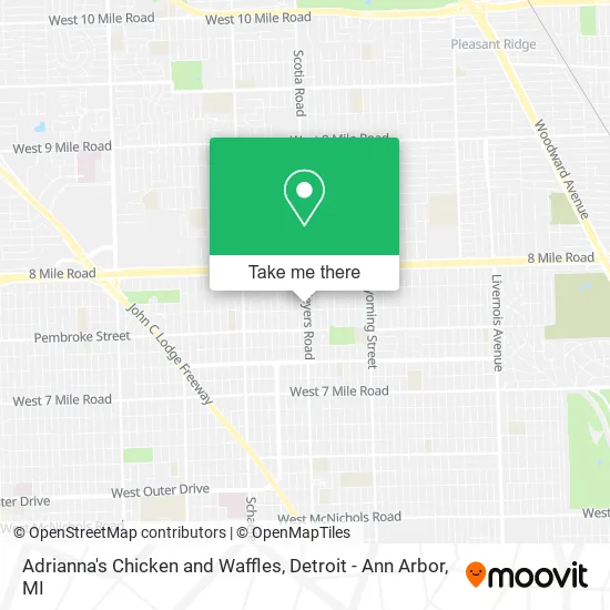 Adrianna's Chicken and Waffles map