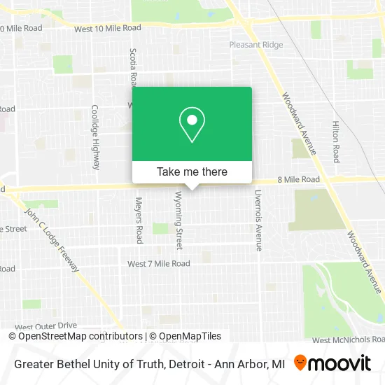 Greater Bethel Unity of Truth map