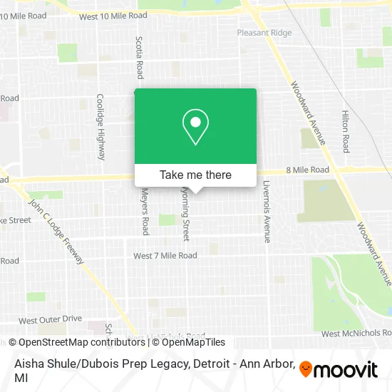 Mapa de Aisha Shule/Dubois Prep Legacy