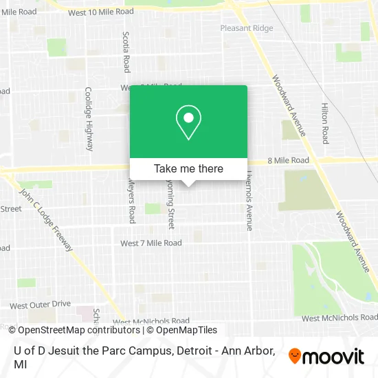 U of D Jesuit the Parc Campus map